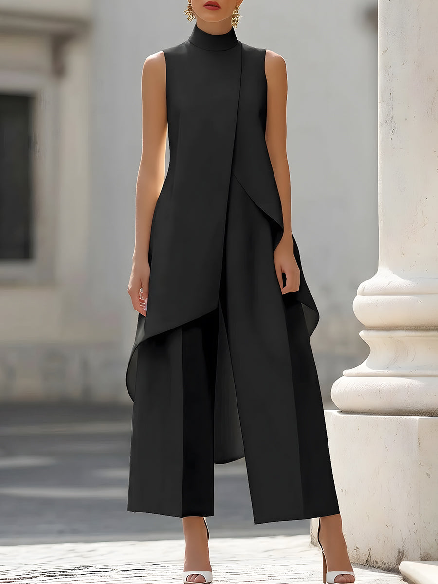 Elegant Asymmetric Two-Piece Set