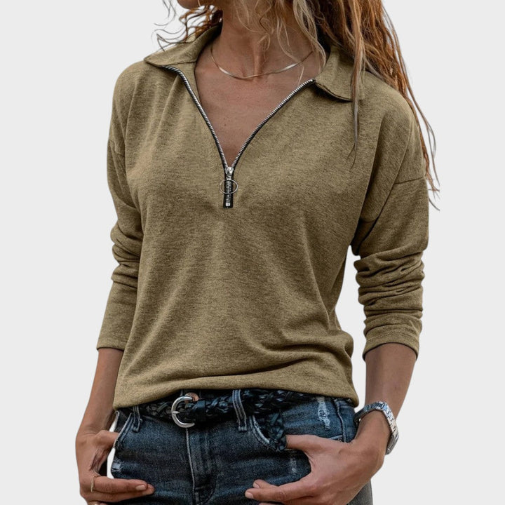 Dulce | Fine Knit Zip Sweater