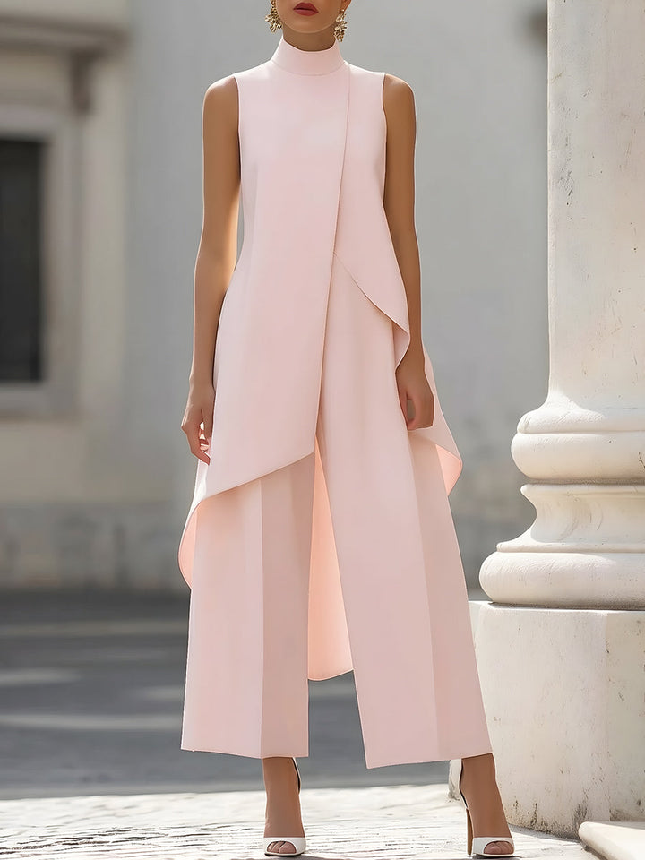 Elegant Asymmetric Two-Piece Set
