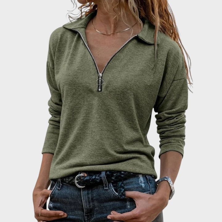Dulce | Fine Knit Zip Sweater