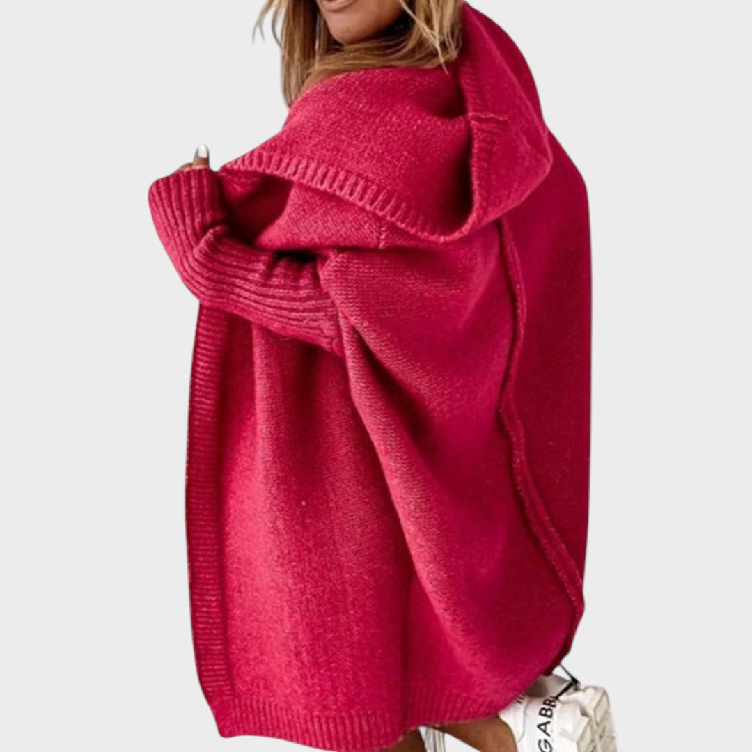 Marcela | Oversized Hooded Knit Cardigan