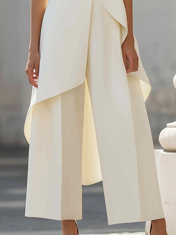 Elegant Asymmetric Two-Piece Set
