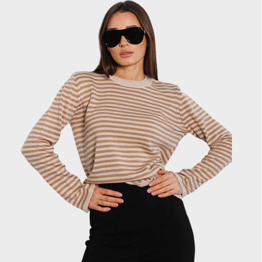 Francisca | Long Sleeve Striped Sweater