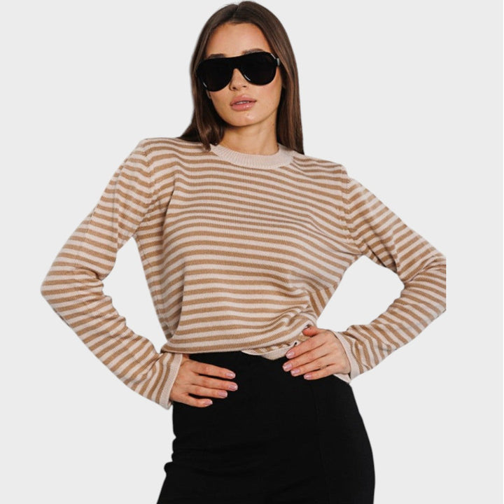 Francisca | Long Sleeve Striped Sweater