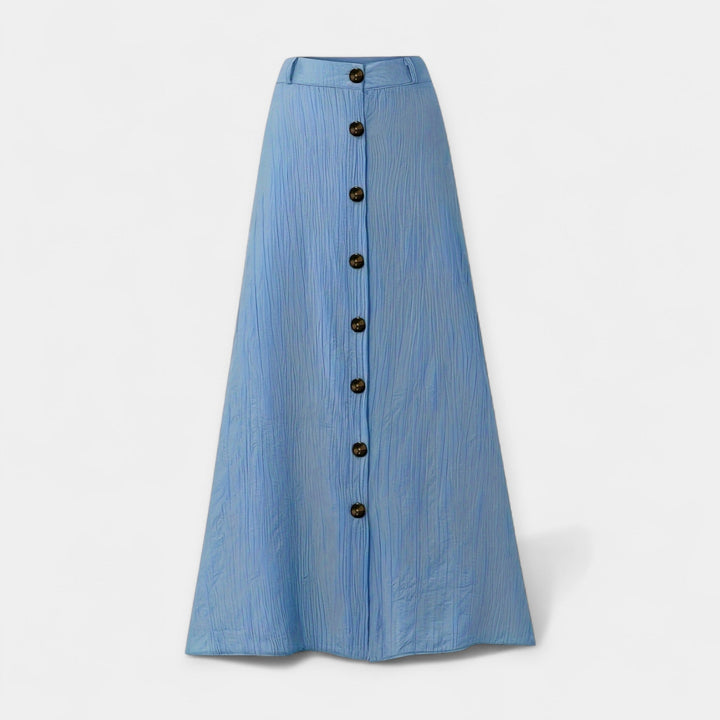 Long Semi-Transparent Skirt with Opening