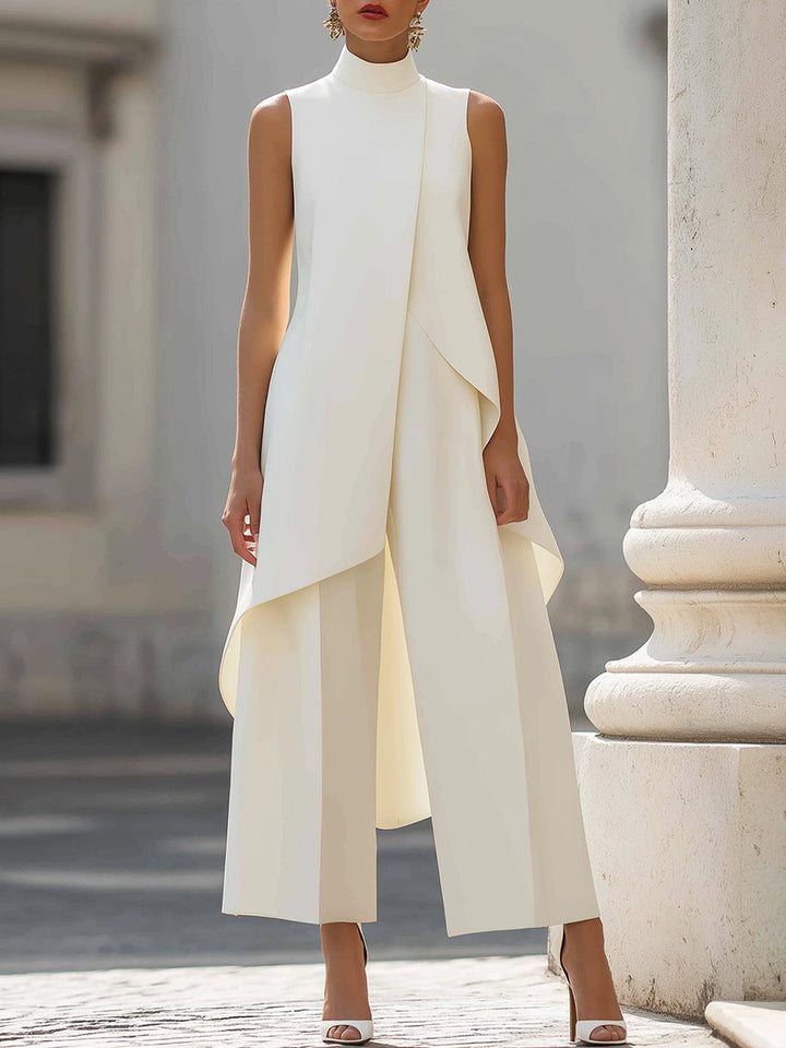 Elegant Asymmetric Two-Piece Set