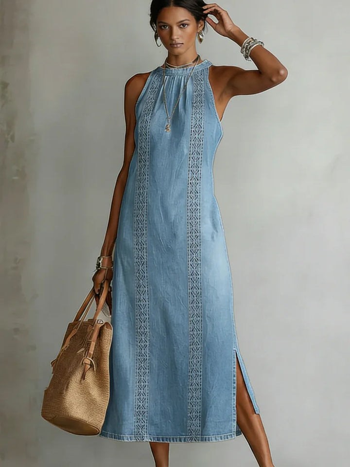 Tilly | Retro Lace Denim Dress
