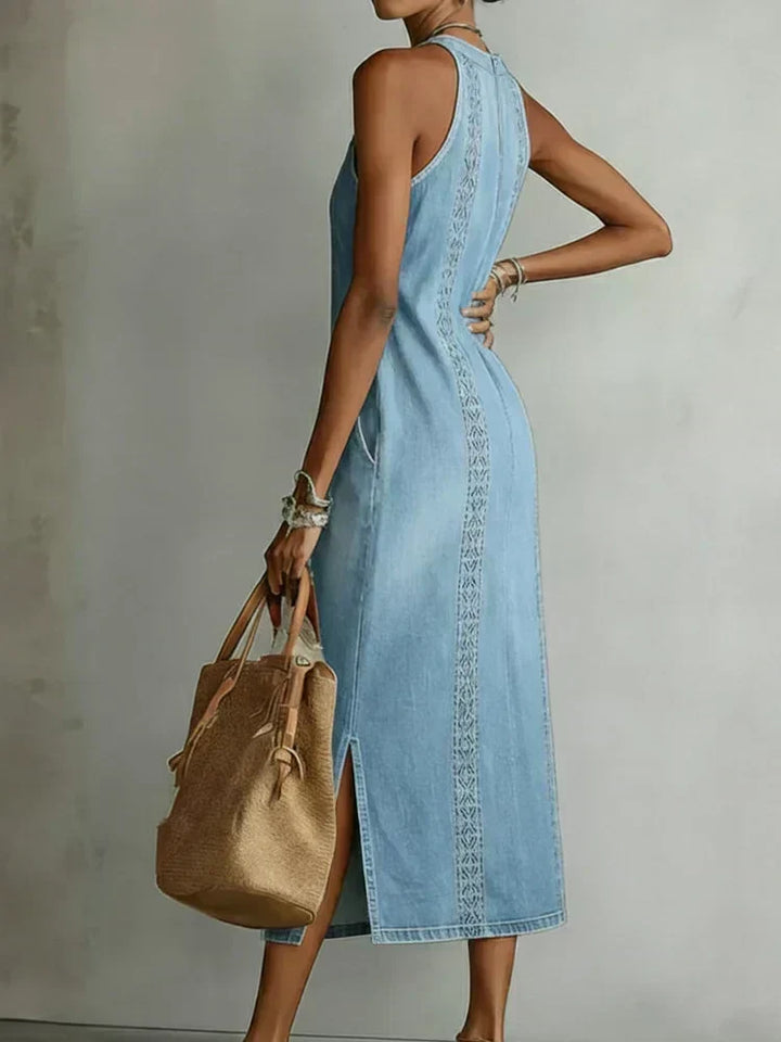 Tilly | Retro Lace Denim Dress
