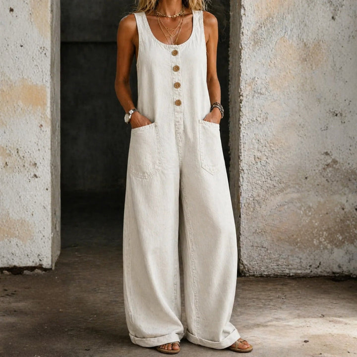 Victoria | Vintage-Wash Denim Dungarees