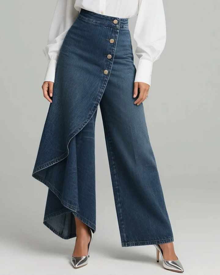 Holly | Wrap Denim Trousers