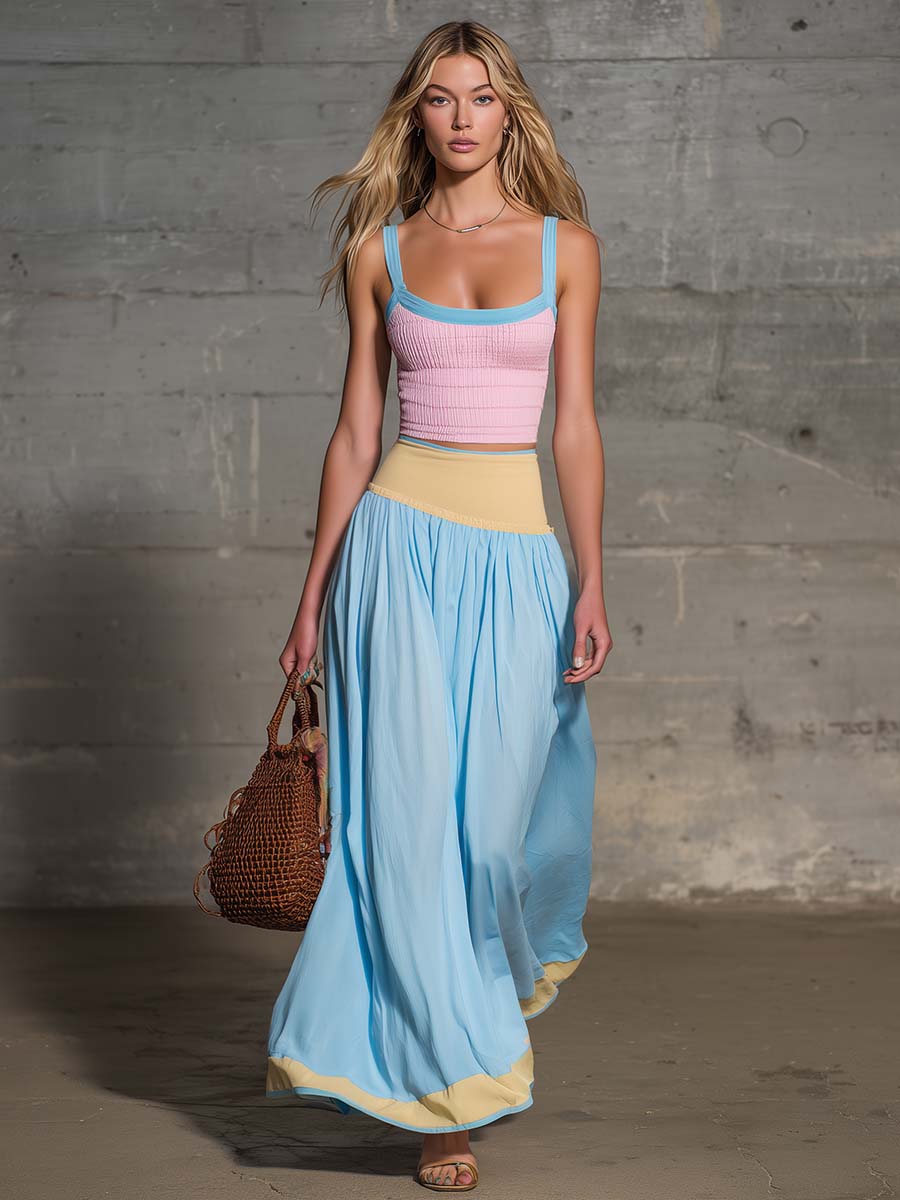 Capri Coast Maxi Skirt Set
