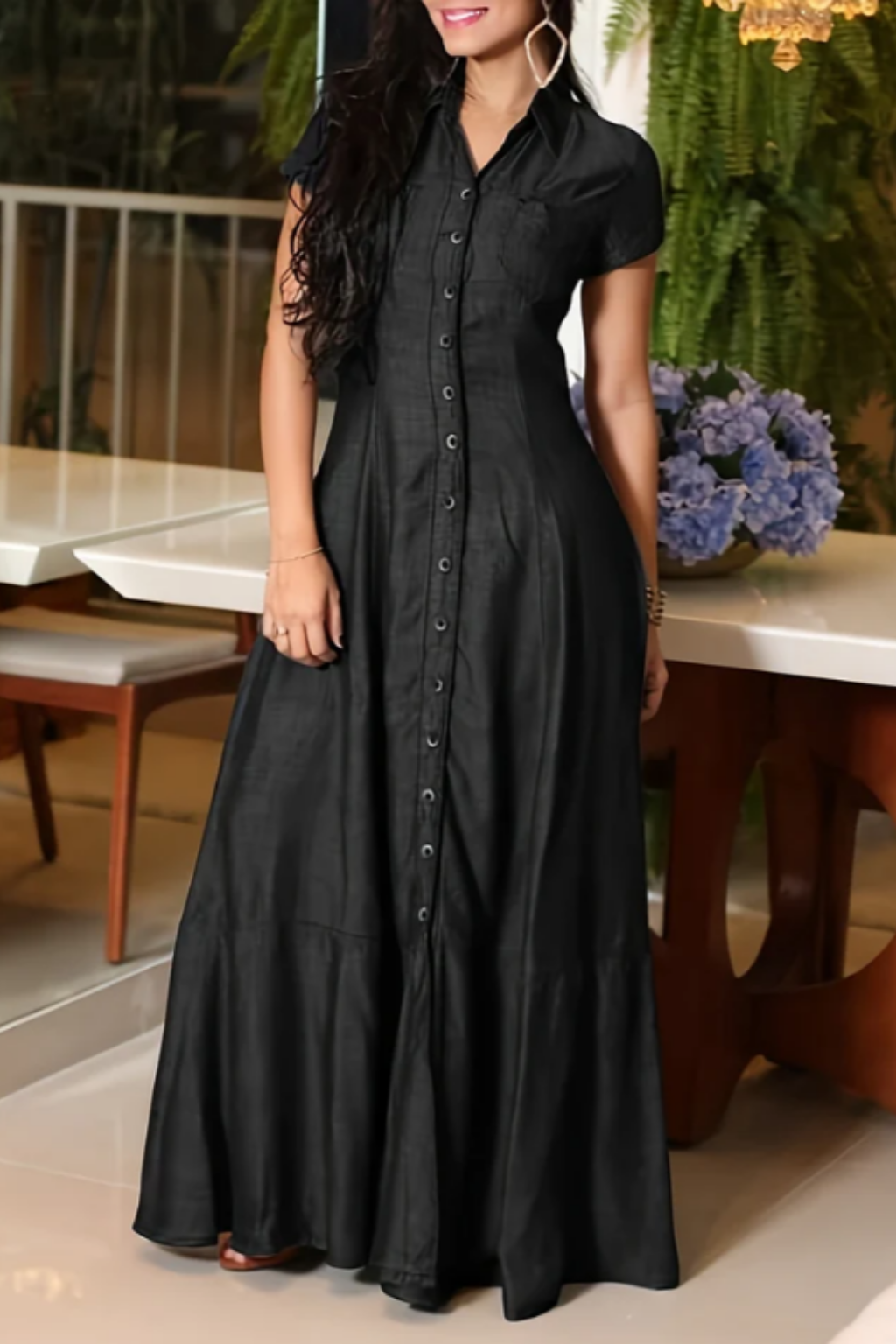 Ruby | Long Denim Dress