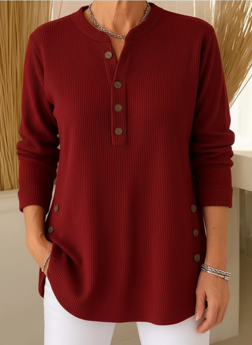Elise Plain Knit Jumper with Long Sleeves
