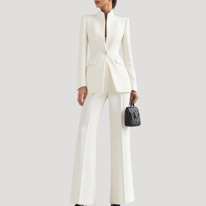 Women’s Elegant Blazer Trouser Suit Two-Piece Set