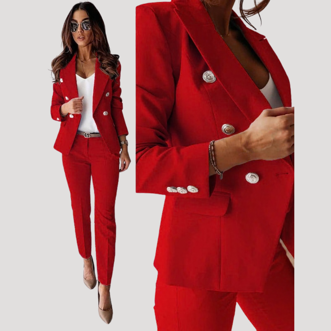 Women’s Fitted Blazer Smart Trouser Suit