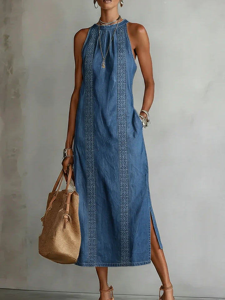 Tilly | Retro Lace Denim Dress