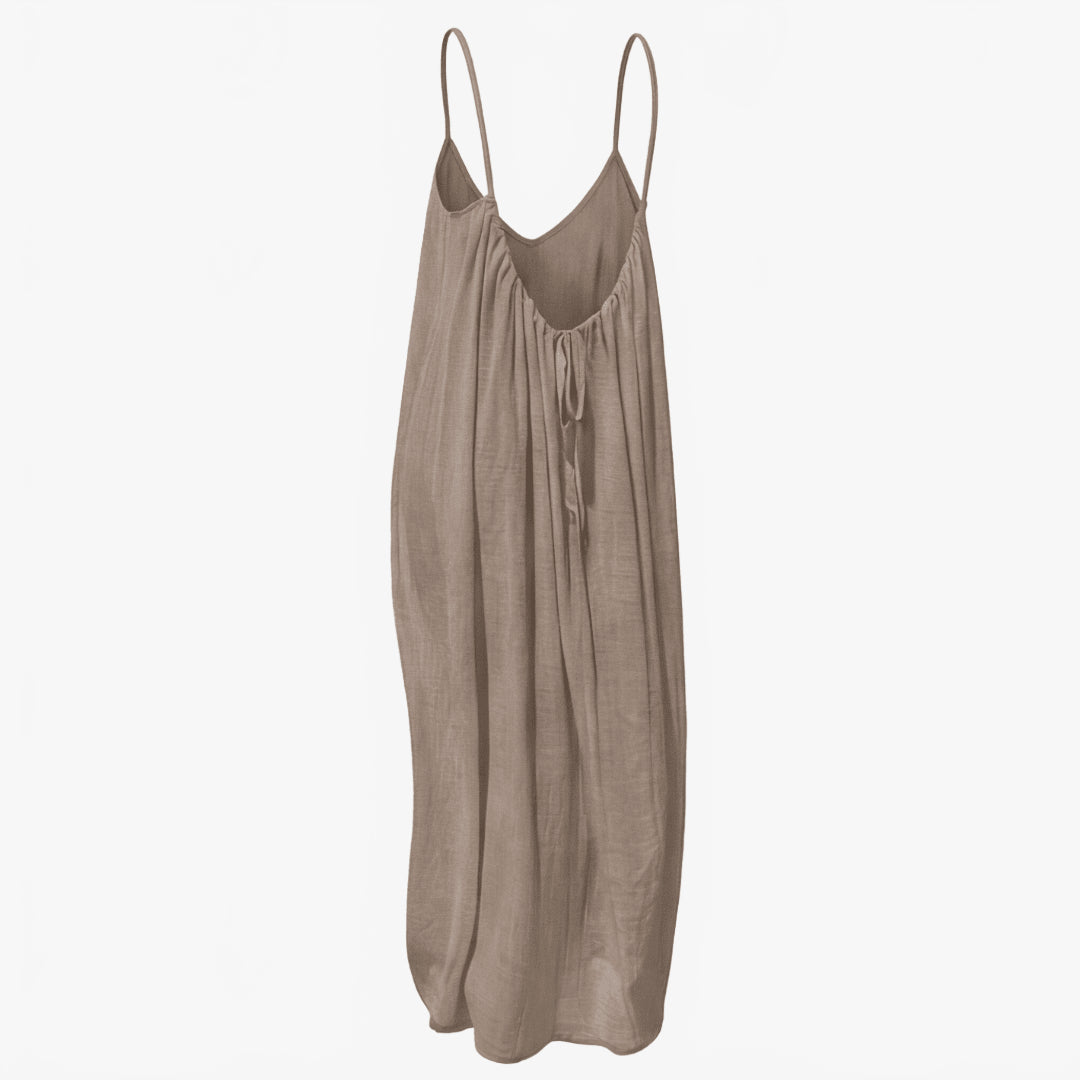Flowy Open Back Summer Maxi Dress