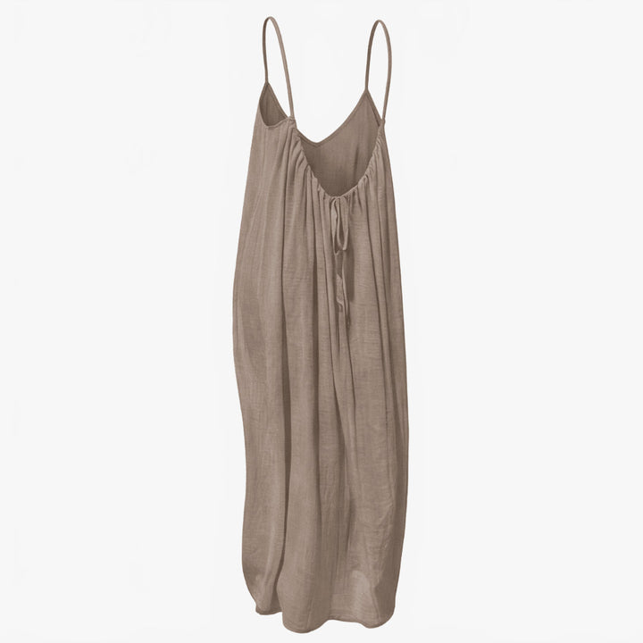 Flowy Open Back Summer Maxi Dress