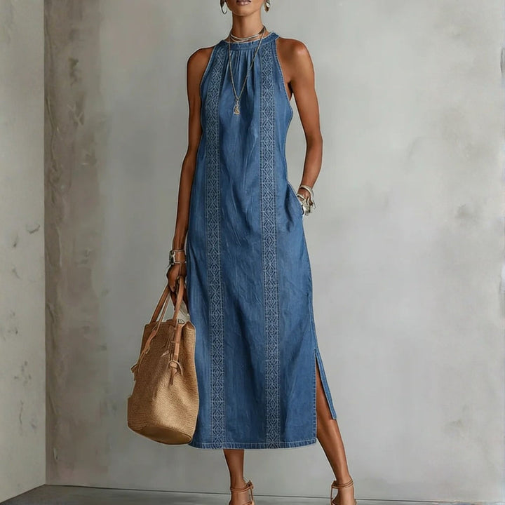 Tilly | Retro Lace Denim Dress