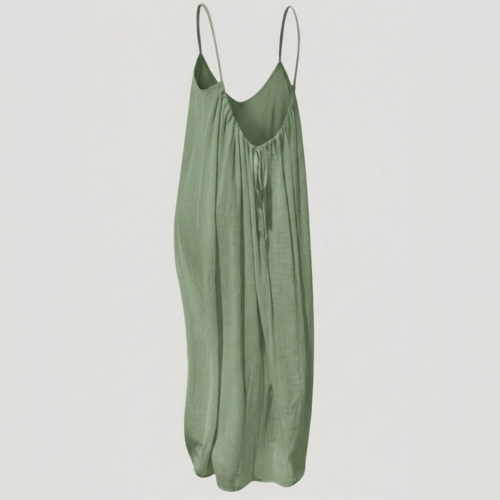 Flowy Open Back Summer Maxi Dress