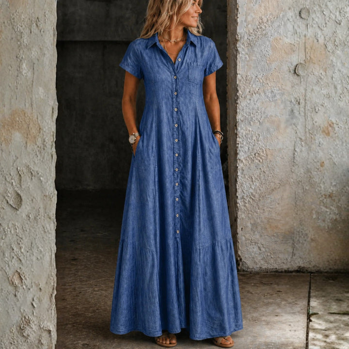 Ruby | Long Denim Dress