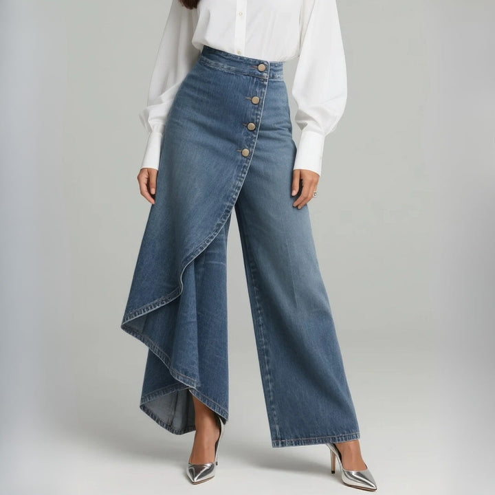 Holly | Wrap Denim Trousers