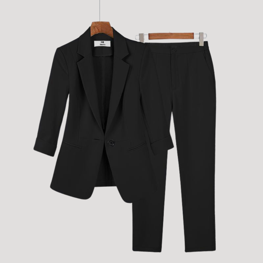 Women's Single Breasted Blazer Suit