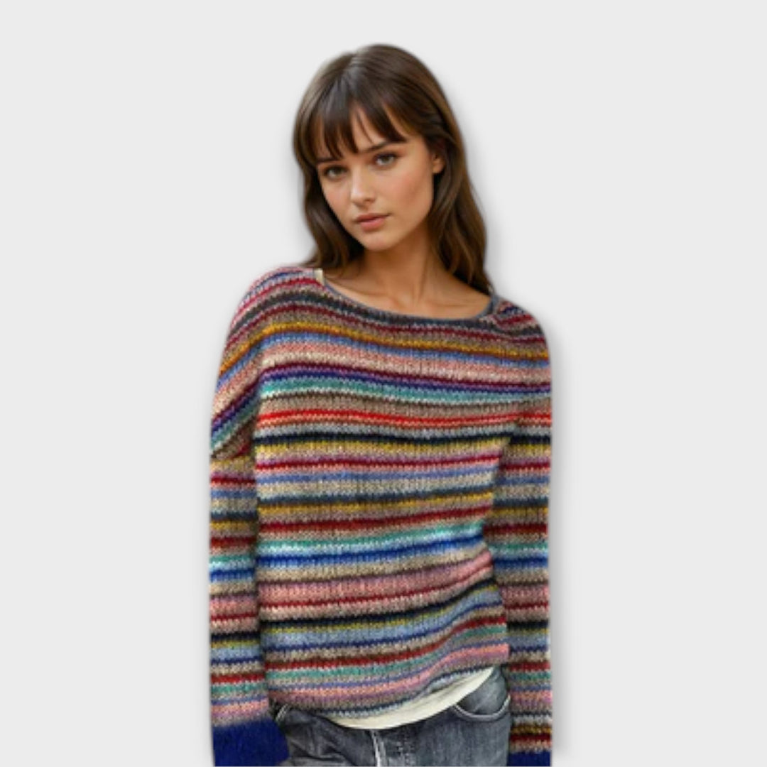 Manonin - Casual Striped and Soft Sweater