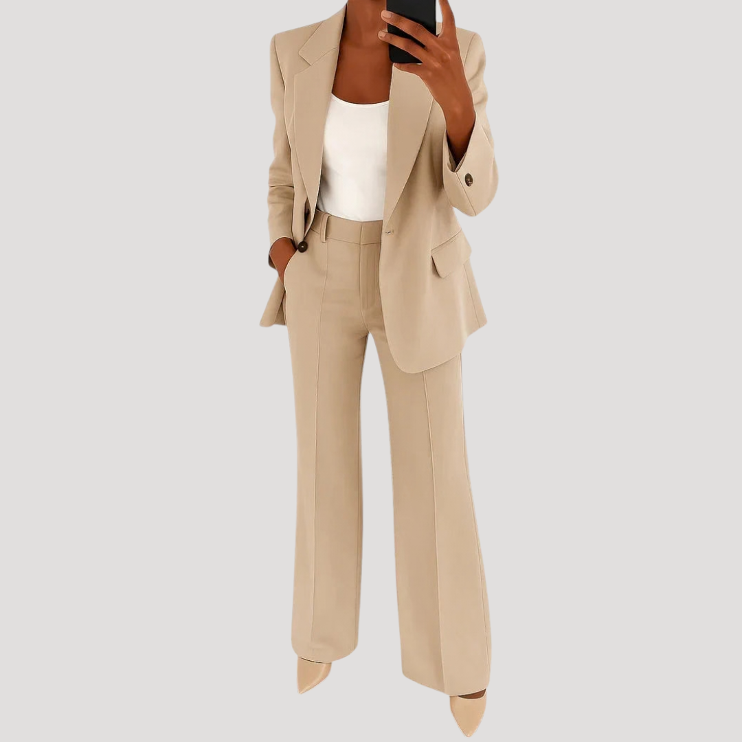 Women’s Smart Tailored Two-Piece Suit Set