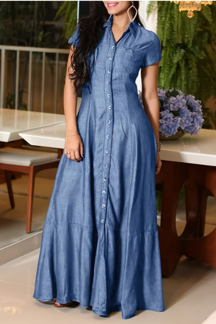 Ruby | Long Denim Dress