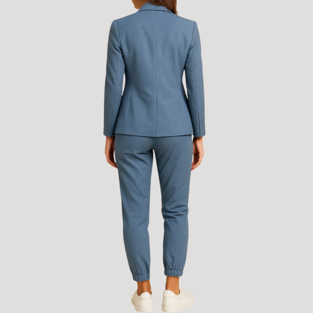 Elegant Smart Casual Blazer Trouser Set for Women