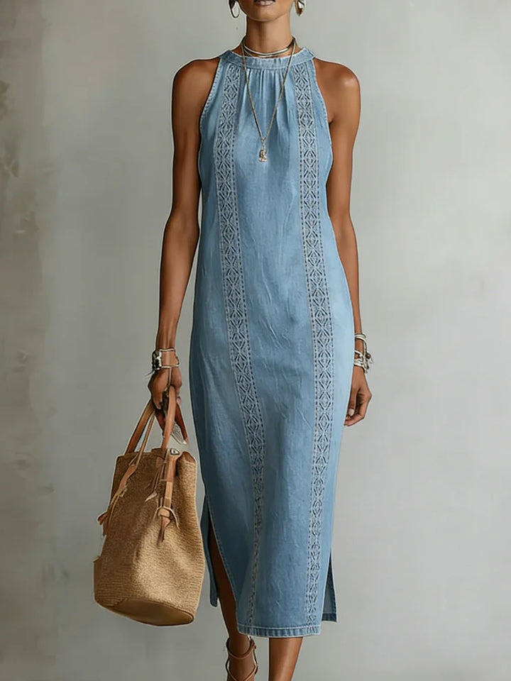 Tilly | Retro Lace Denim Dress