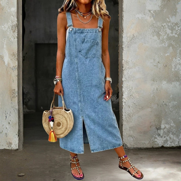 Georgia | Casual Denim Pinafore Dress