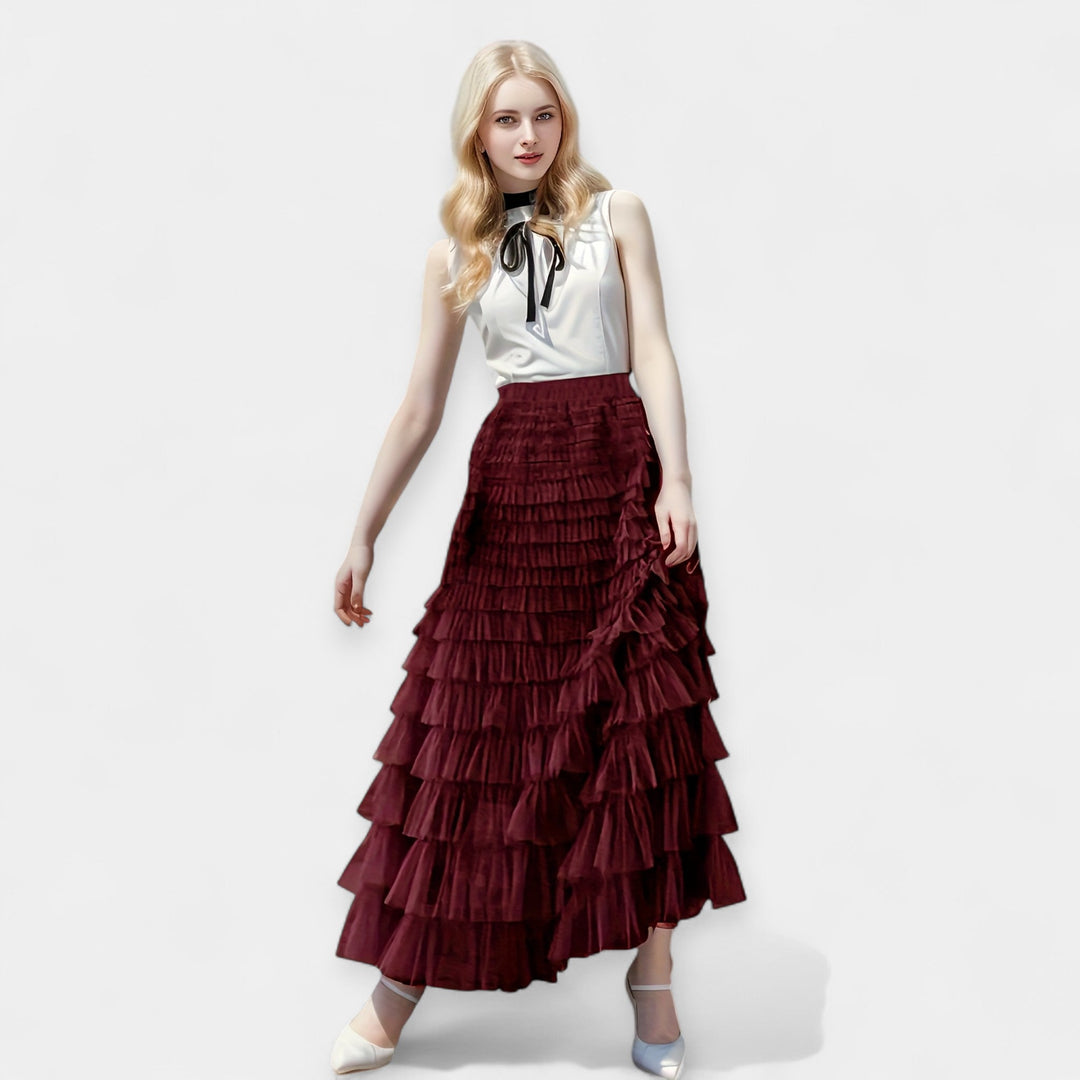 Elegant Tulle Detail Skirt