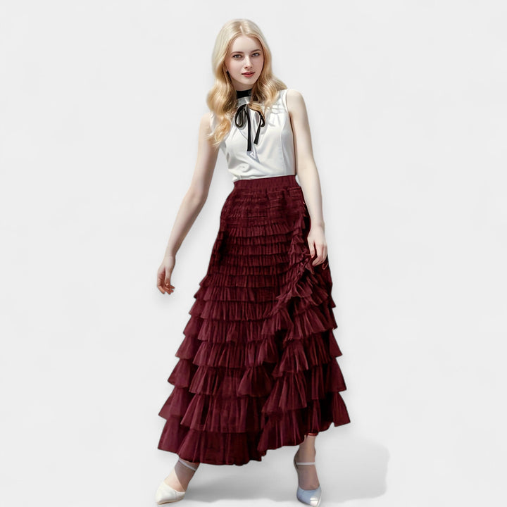 Elegant Tulle Detail Skirt