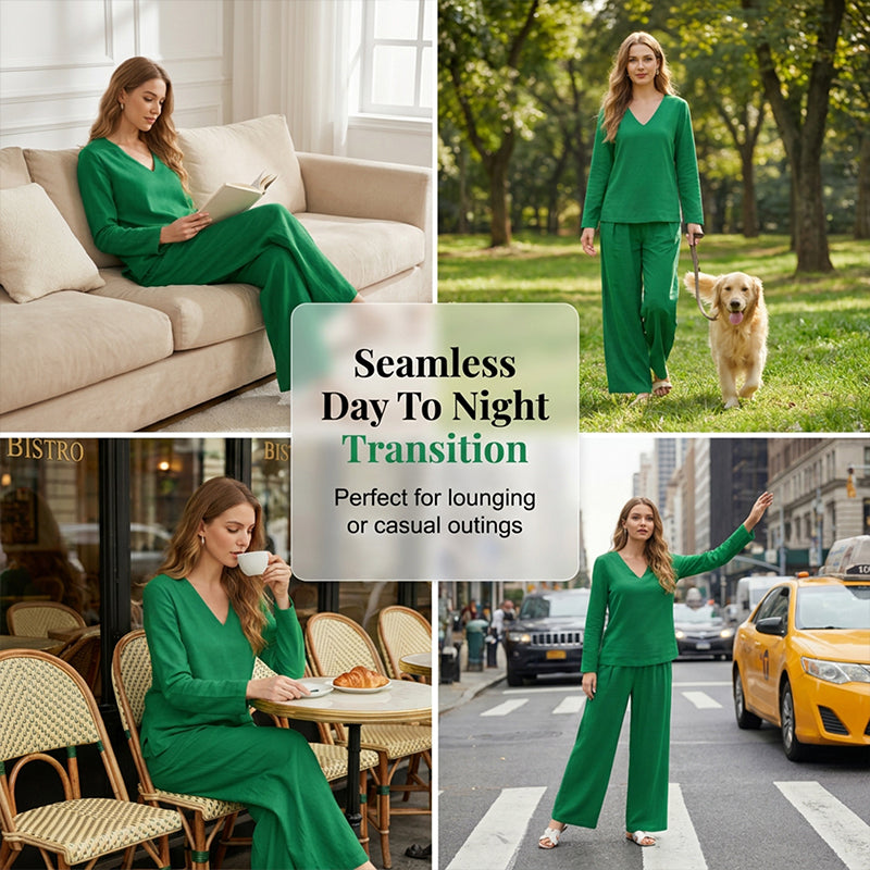 Elegant Wide-Leg Lounge Set