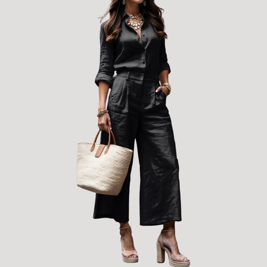 Women’s Tailored Smart Casual Wide Leg Trouser Suit