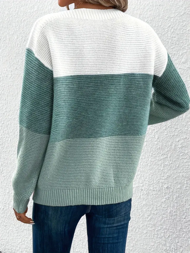 Calista - Elegant Long Sleeve Sweater with Dropped Shoulders