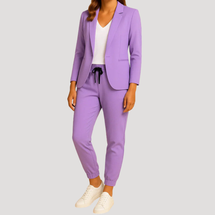 Elegant Smart Casual Blazer Trouser Set for Women