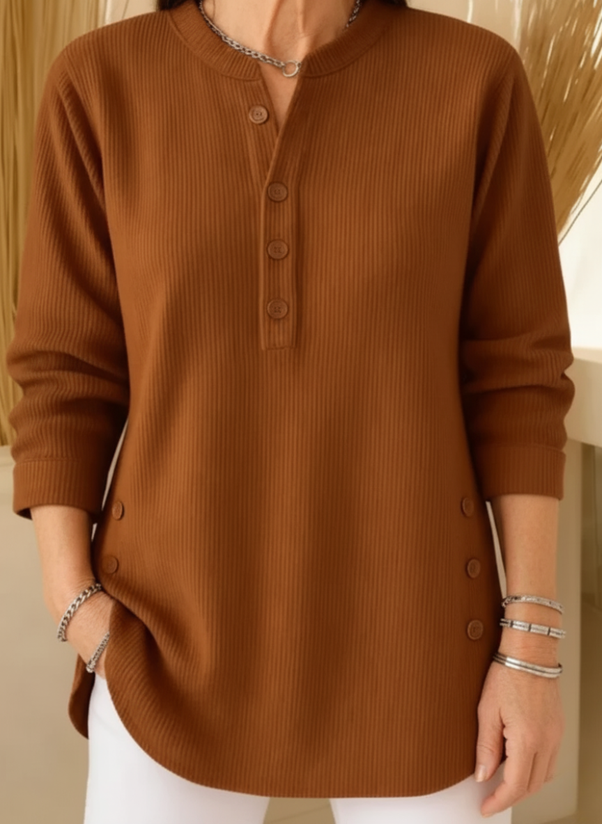Elise Plain Knit Jumper with Long Sleeves