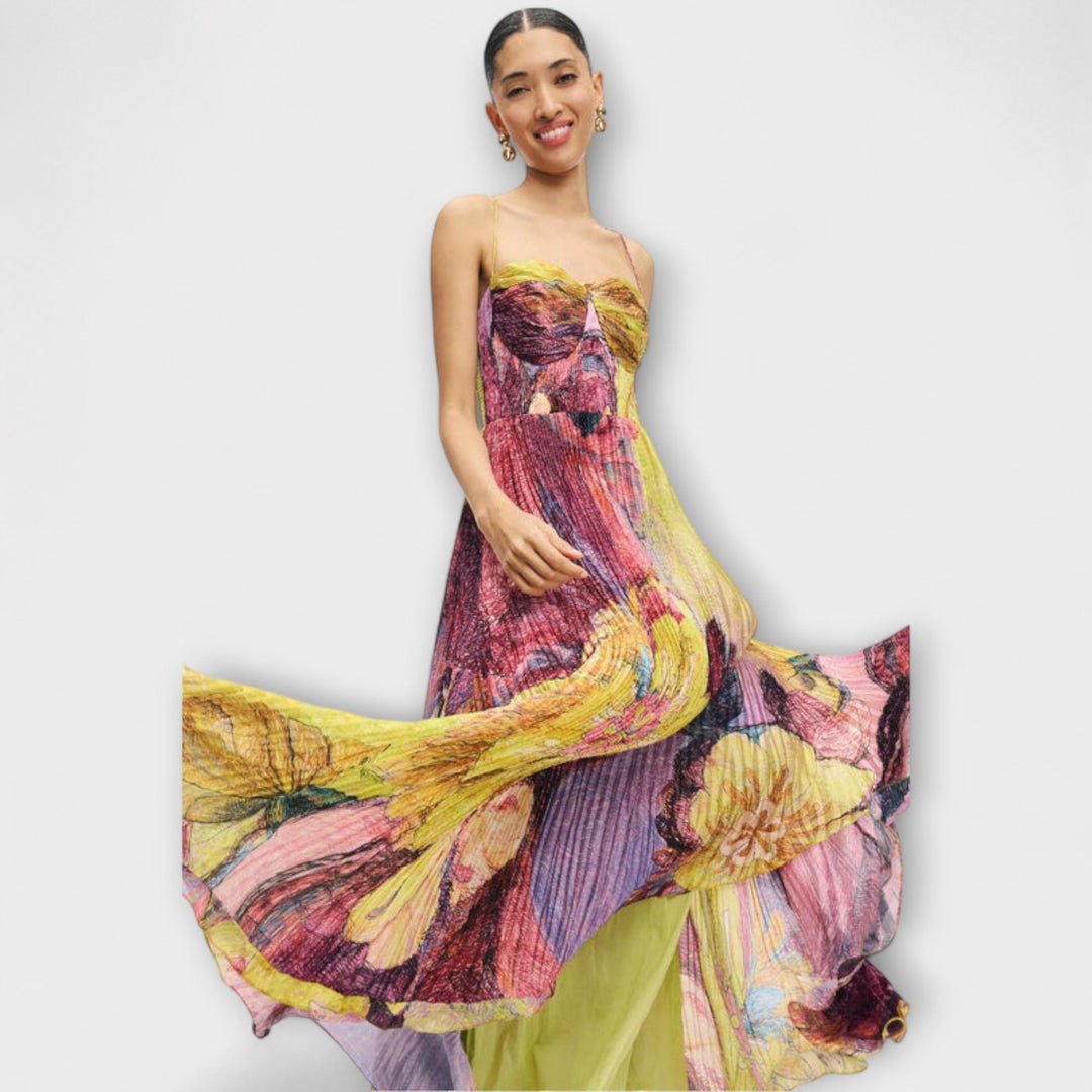 Kiara - Maxi Dress with Vibrant Ikat Print