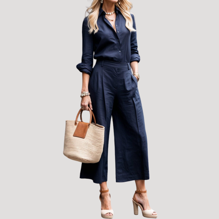 Women’s Tailored Smart Casual Wide Leg Trouser Suit