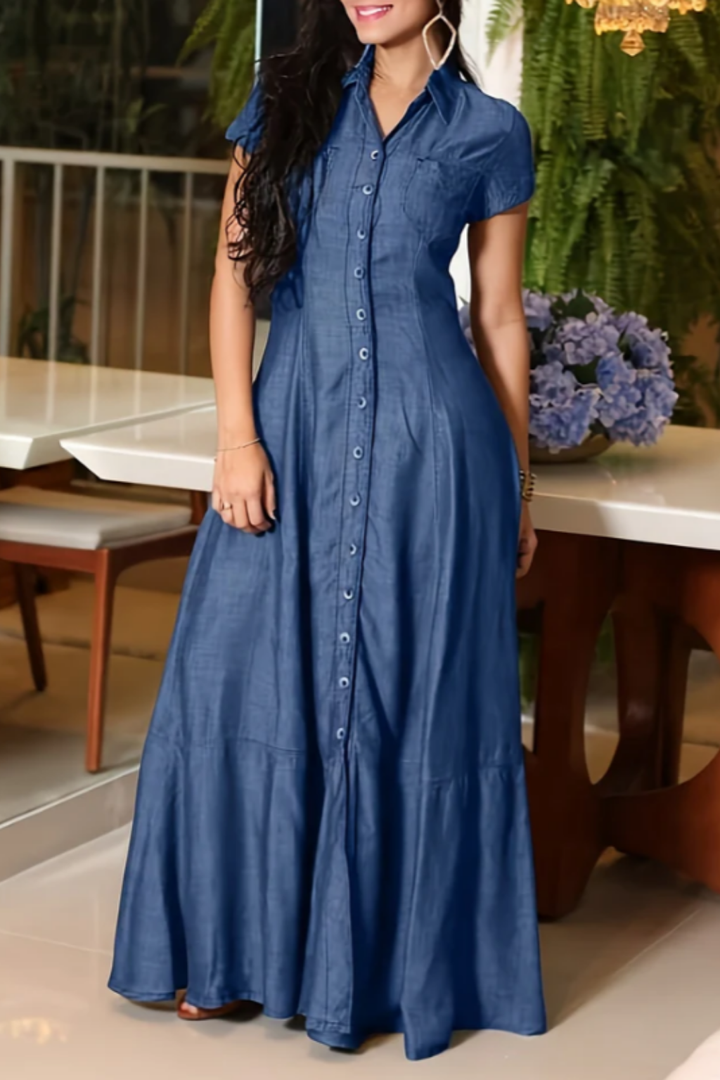 Ruby | Long Denim Dress