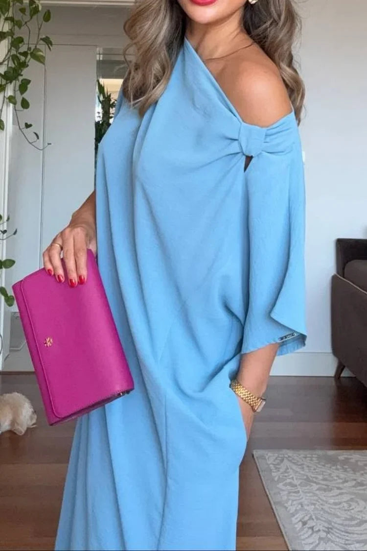 Asymmetric One-Shoulder Maxi Dress