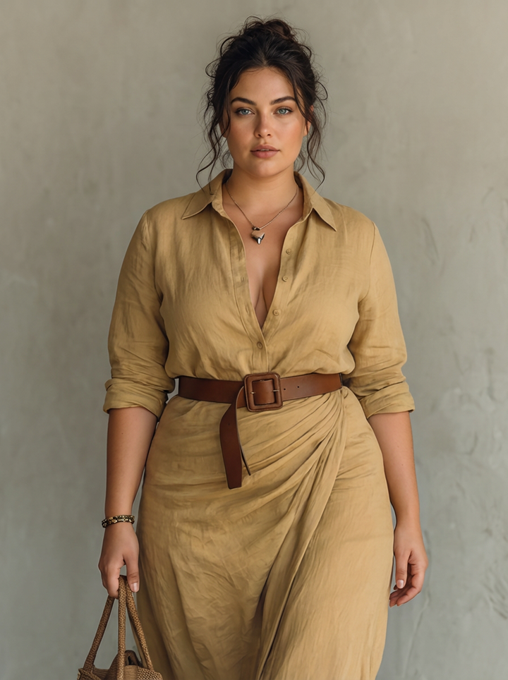 Eleanor | Notched Collar Maxi Dress