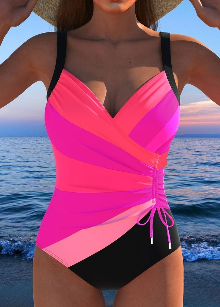 Adriana - Elegant swimsuit with colourful print