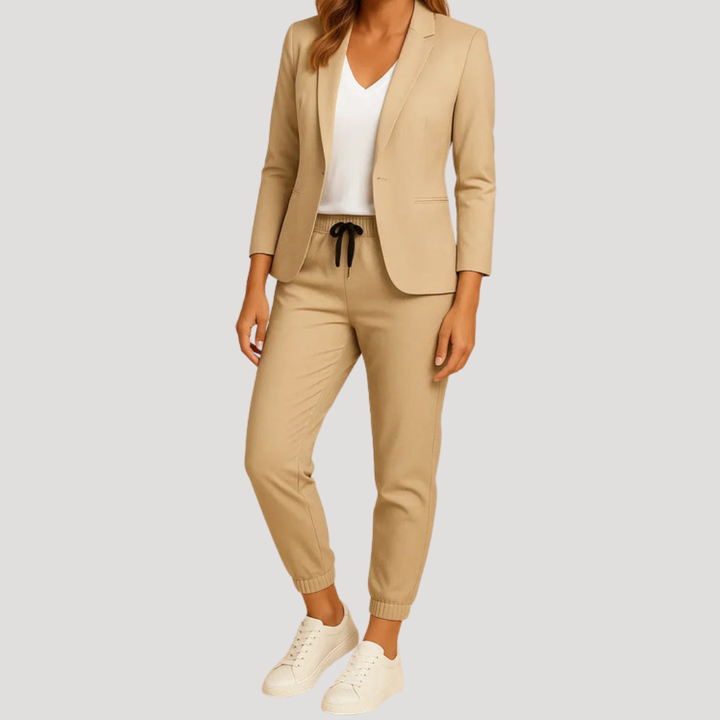 Elegant Smart Casual Blazer Trouser Set for Women
