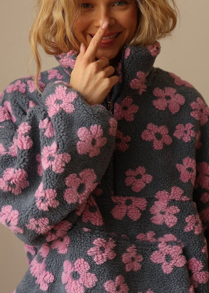 Lucia - Warm Jersey with Flowers