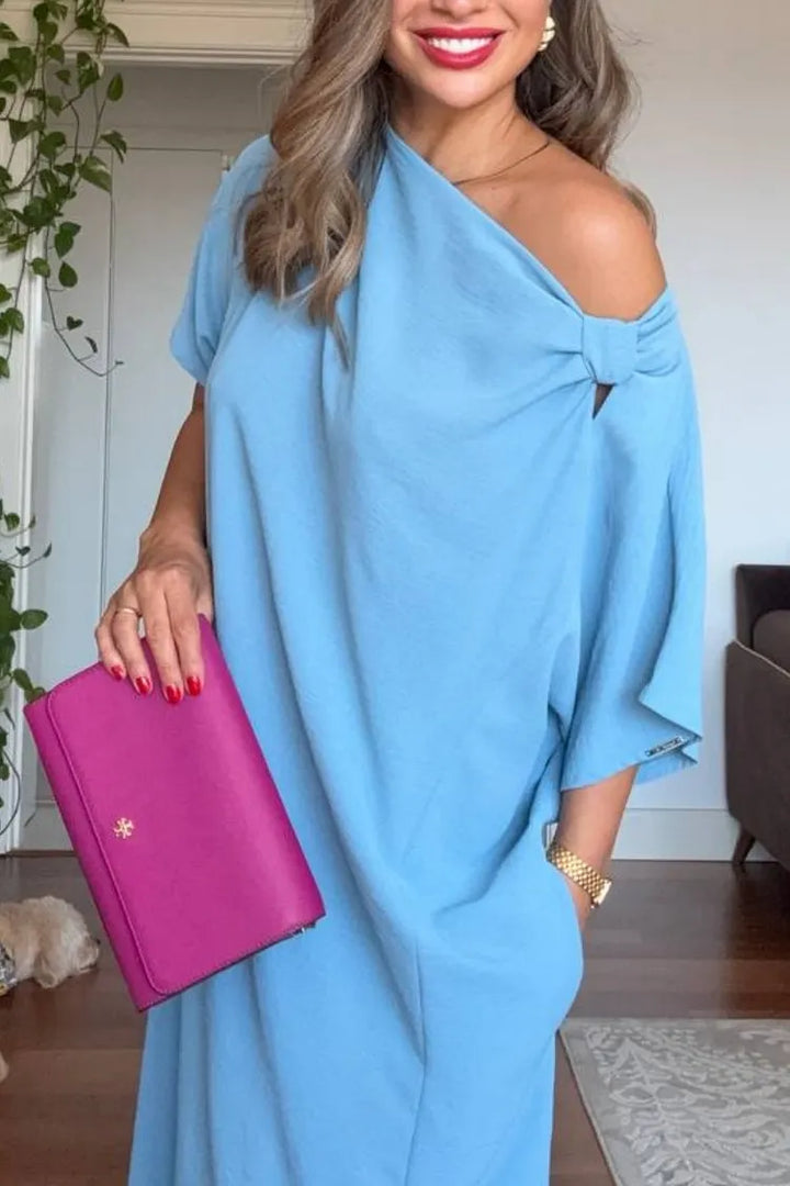 Asymmetric One-Shoulder Maxi Dress