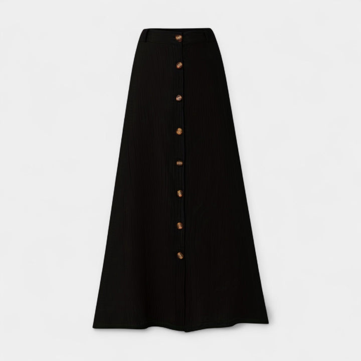 Long Semi-Transparent Skirt with Opening